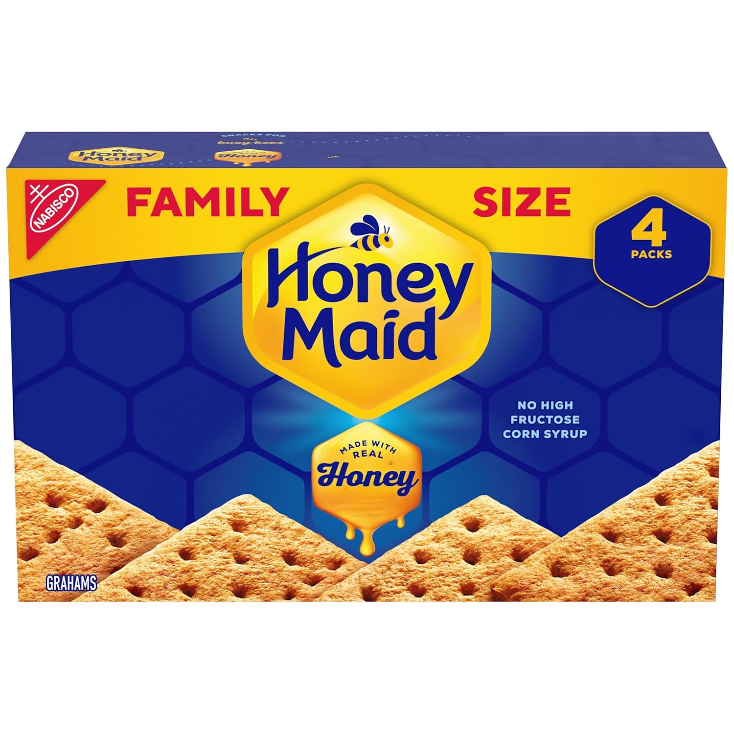 HONEY MAID Graham Crackers, Lunch Snacks, Family Size, 19.2 oz