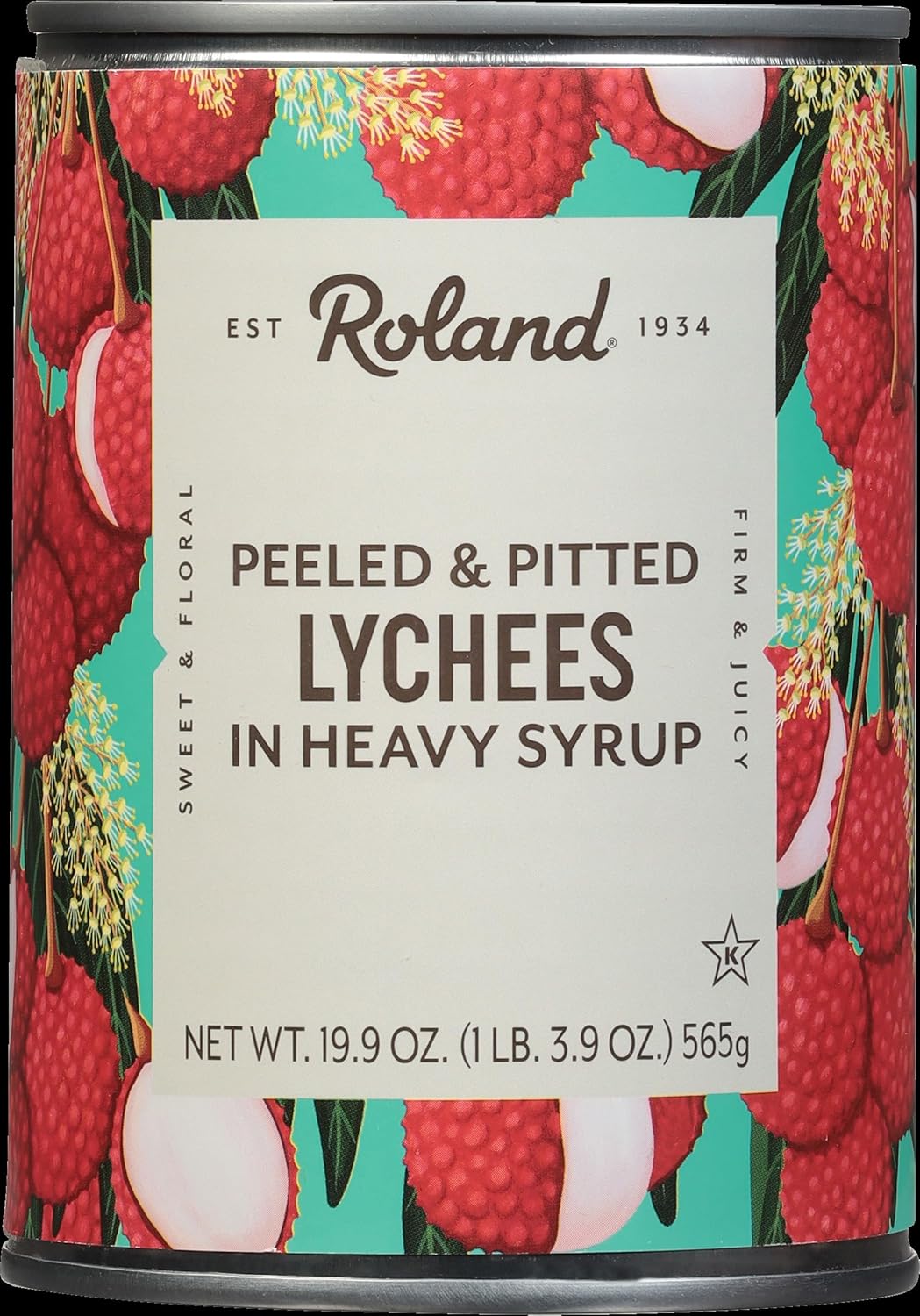 Roland Whole Lychees in Heavy Syrup (19.9 oz Cans) 2 Pack