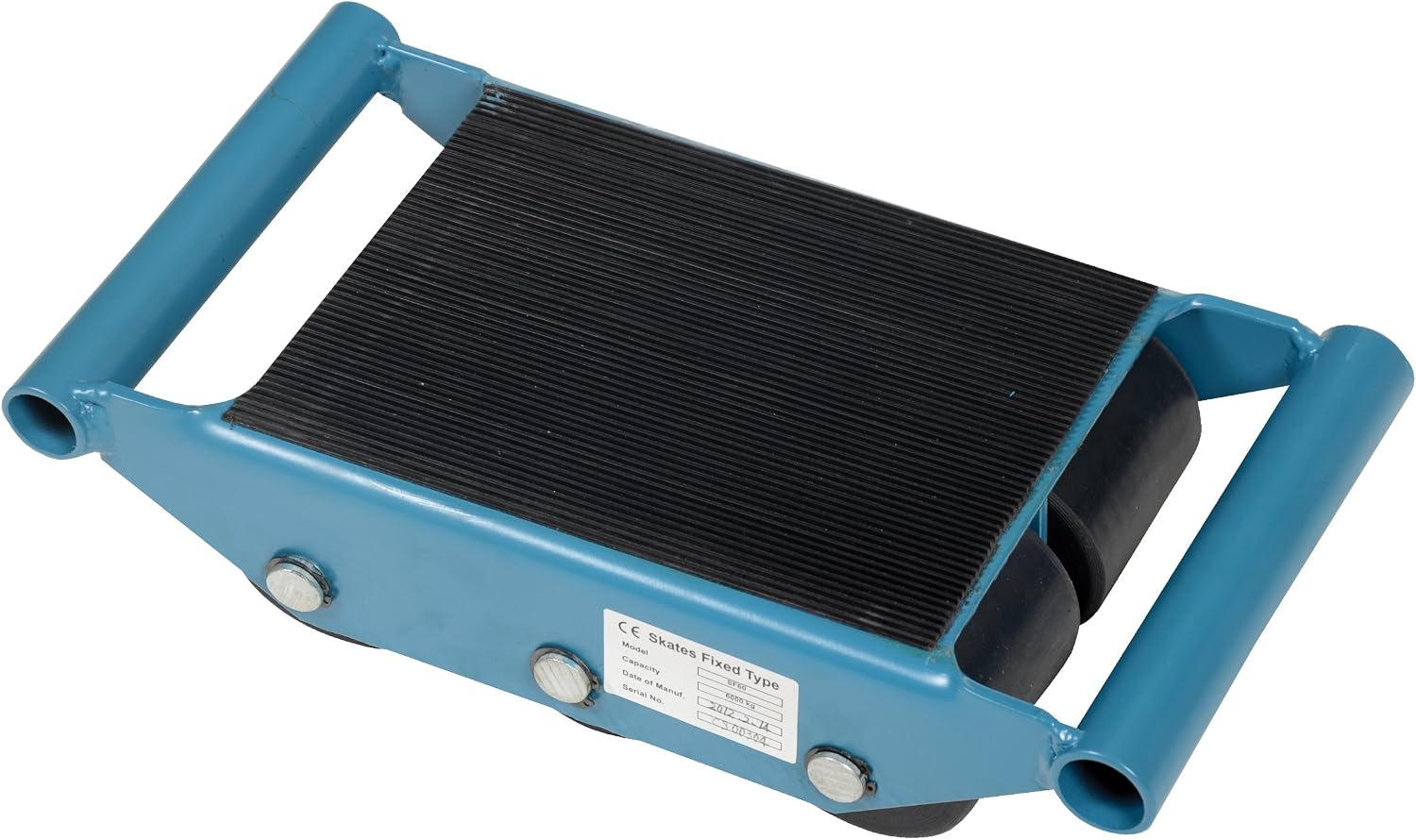 Vestil FMS-6 Steel Fixed Machinery Skates 16-1/4 in. x 8-1/2 in. x 4 in. 12,000 Lb. Capacity Blue
