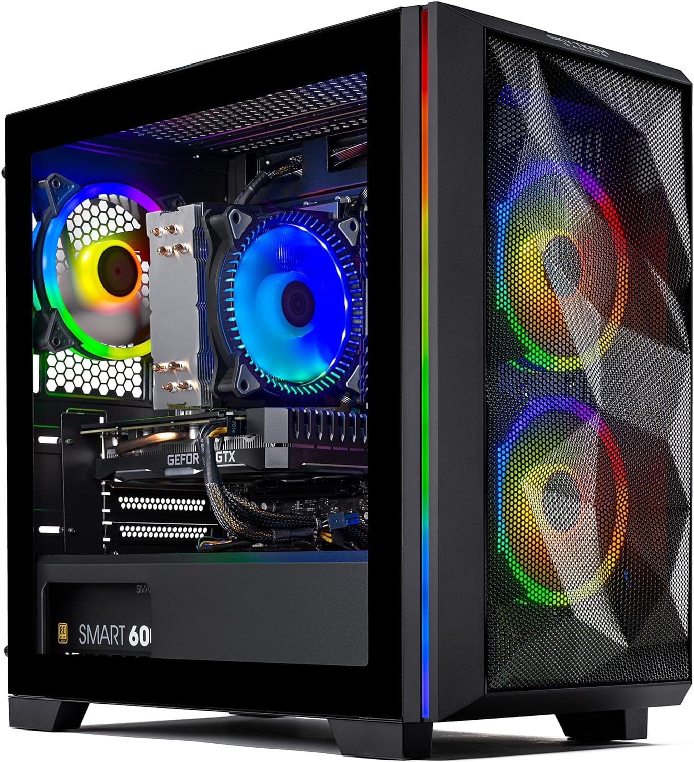 Skytech Gaming Chronos Mini Gaming PC Desktop – Intel Core i3 10100F 3.6 GHz, GTX 1650, 500GB SSD, 16G DDR4 3200, 600W Gold PSU, AC Wi-Fi, Windows 10 Home 64-bit,Black