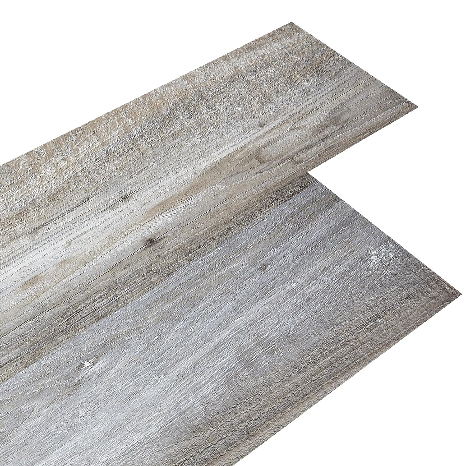 INMOZATA 36pcs/5.02㎡ Self Adhesive Floor Planks Lino Flooring with Grey Wood Effect Floor Tiles Self Adhesive 2.0 mm Thick for Kitchen Living Room and Bathroom Floor Planks(5.02㎡,Grey Gradient)