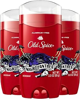 Old Spice Aluminum Free Deodorant for Men, NightPanther, 48 Hr. Protection, 3.0 oz (Pack of 3)