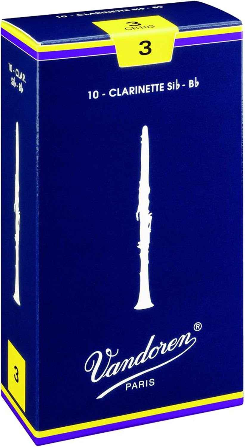 Vandoren Traditional Bb Clarinet Reeds Strength 3.5 Box of 10 (Strength 3.5 Box of 10)