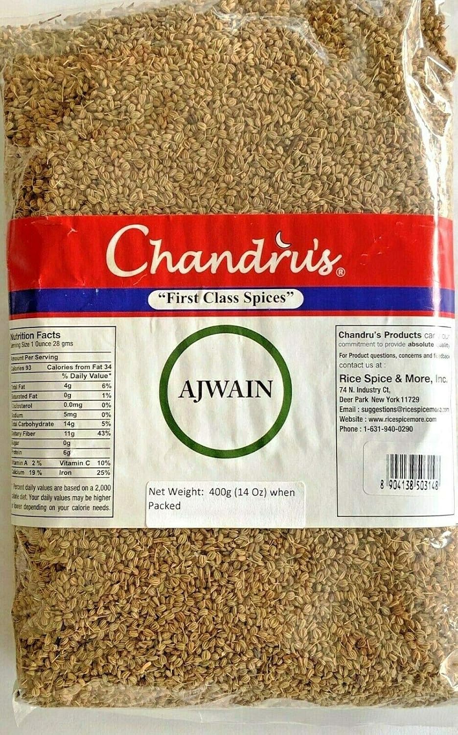 Chandru's Ajwain Seeds - 400g (14 Oz), large