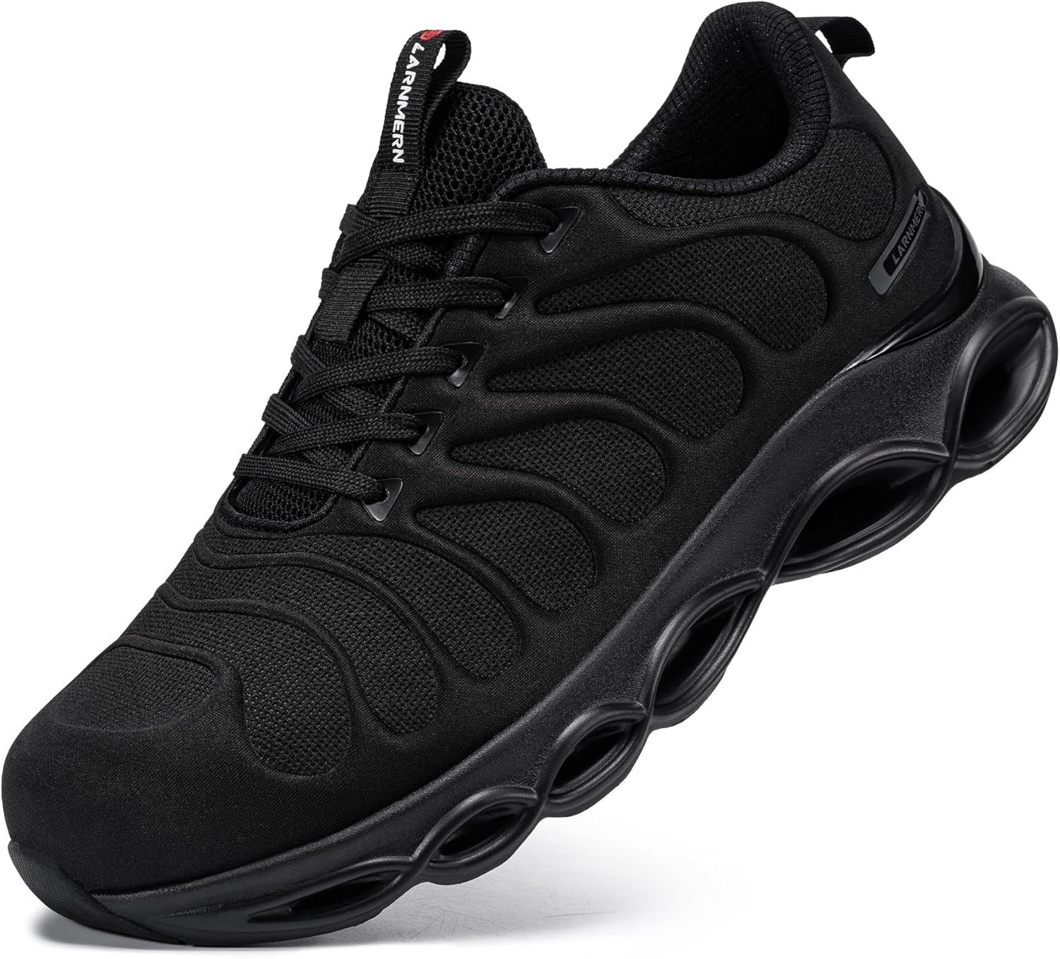 LARNMERN Steel Toe Cap Trainers Mens Safety Trainers Lightweight Safety Shoes Cushioning Fashion Breathable Comfortable Work Shoes 3.5UK-14UK