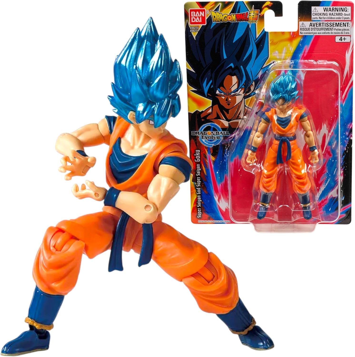 Bandai Dragon Ball Evolve Blue Goku Anime Figure | 12.5cm Super Blue Goku Figure| Bandai Action Figures Anime Gifts and Anime Merch From Dragon Ball Manga And Anime Goku Toy