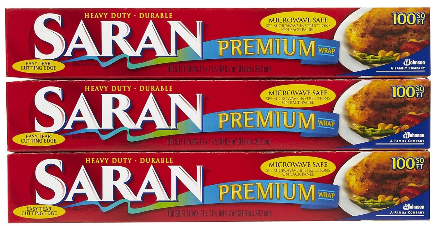Saran Premium Plastic Wrap - 100 ft - 3 pk