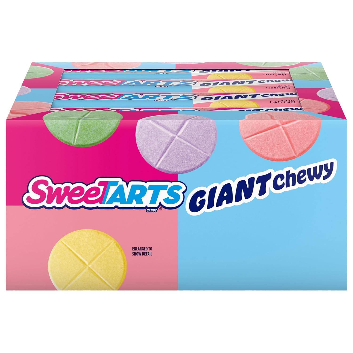 SweeTARTS Giant Chewy Candy, Sweet & Tart, 1.35 oz, 36 Ct