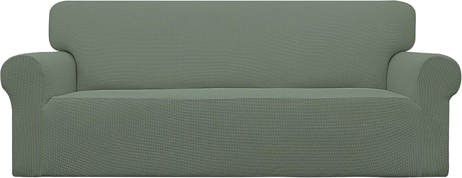 Easy-Going Stretch Couch Covers for Sofa Washable Large Greyish Green