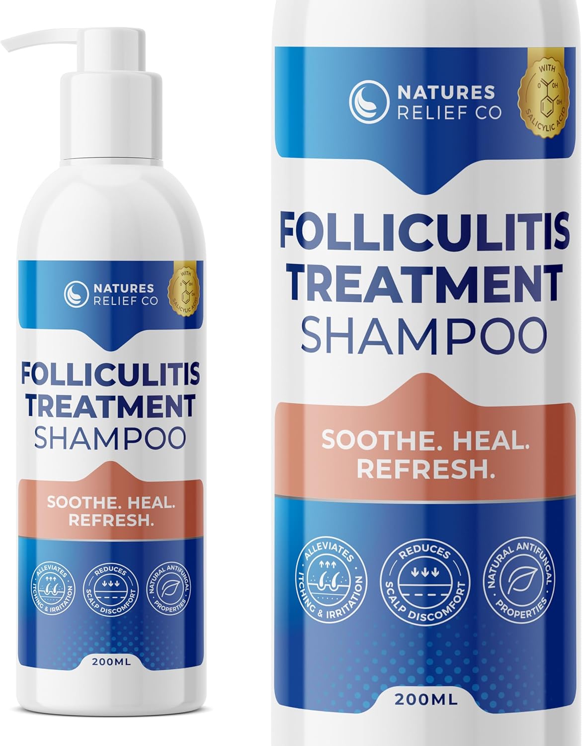 Folliculitis Treatment Shampoo | Scalp Soothing Anti-Itch Formula with Tea Tree | Natural Relief for Irritation | Non-Drying, Fast-Acting Care | All Hair Types | No Harsh Chemicals | 200ml
