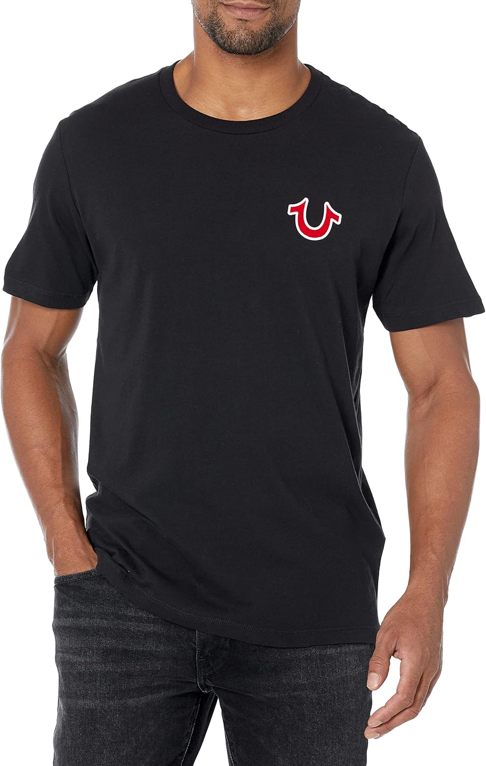 True Religion Men's Buddha Logo Crew Neck Tee T-Shirt