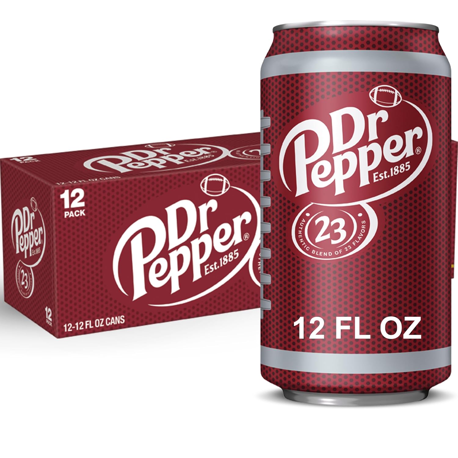 Dr Pepper Soda, 12 fl oz cans, 12 pack