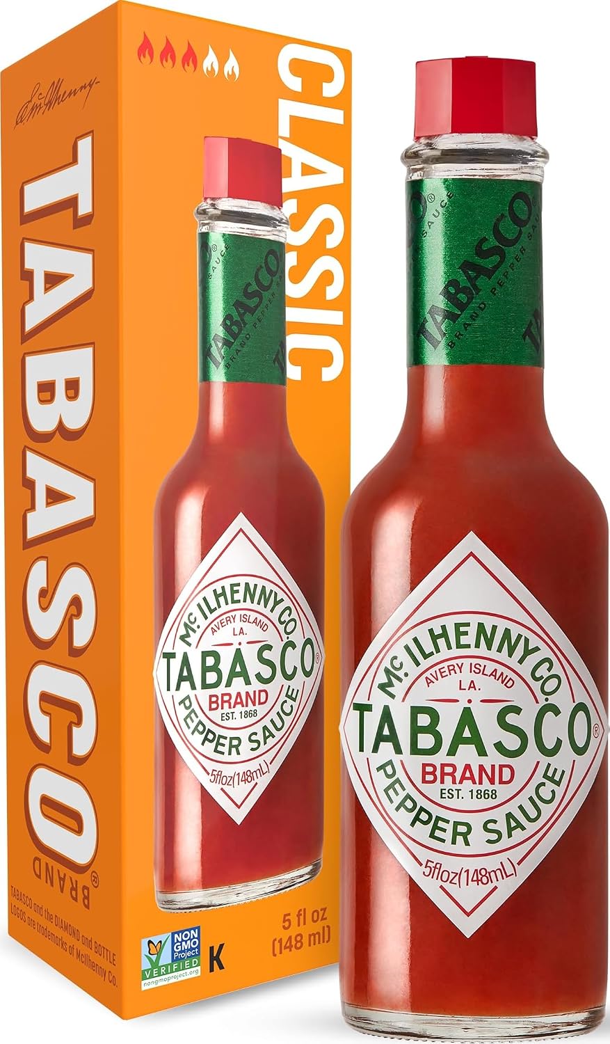 TABASCO Brand Original Red Pepper Sauce, Hot, 5 Oz Glass Bottle (1-Pack)