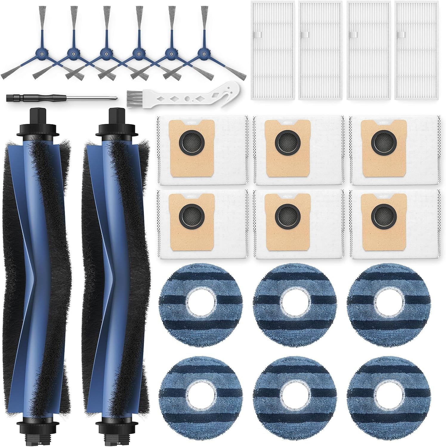 24 Pack Replacement Accessories Kits Compatible with Eufy Omni C20 Vacuum