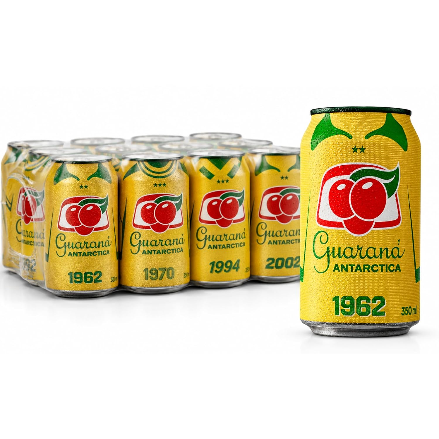 Guarana Antarctica, The Brazilian Original Guarana Soda, Regular, 11.83 fl oz (Pack of 12) - Packaging May Vary