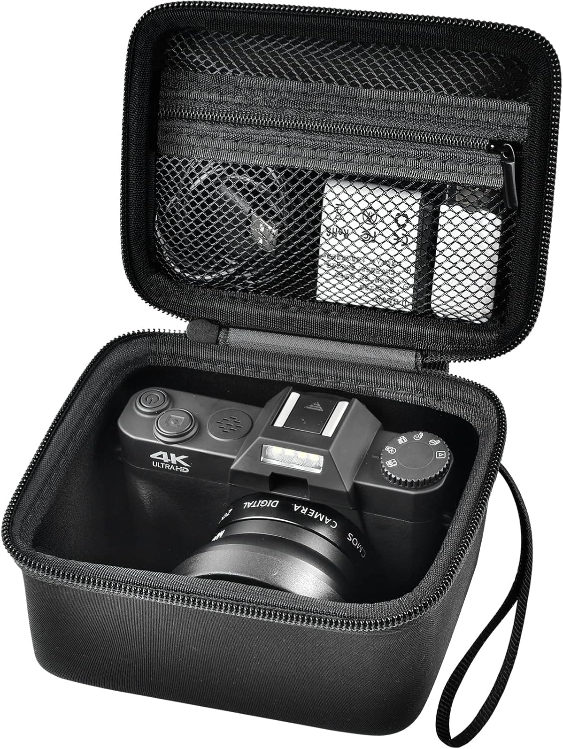 Vlogging Camera Case Compatible with for Duluvulu/for VJIANGER/for JGIPL/for TEBNGIHNM 4K Digital Cameras for Youtube. Vlog Camera Carrying Storage for Lens, Cable and Other Accessories (Box Only)