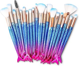 NICEMOVIC Cute Stuff for Tween & Teen Girls, 20PCS Frozen Princess Makeup Brushes Sets for Girls, Teen Girl Gifts Trendy Stuff Christmas Gift Ideas Stocking Stuffers for Girls Kids Make Up Tool Set