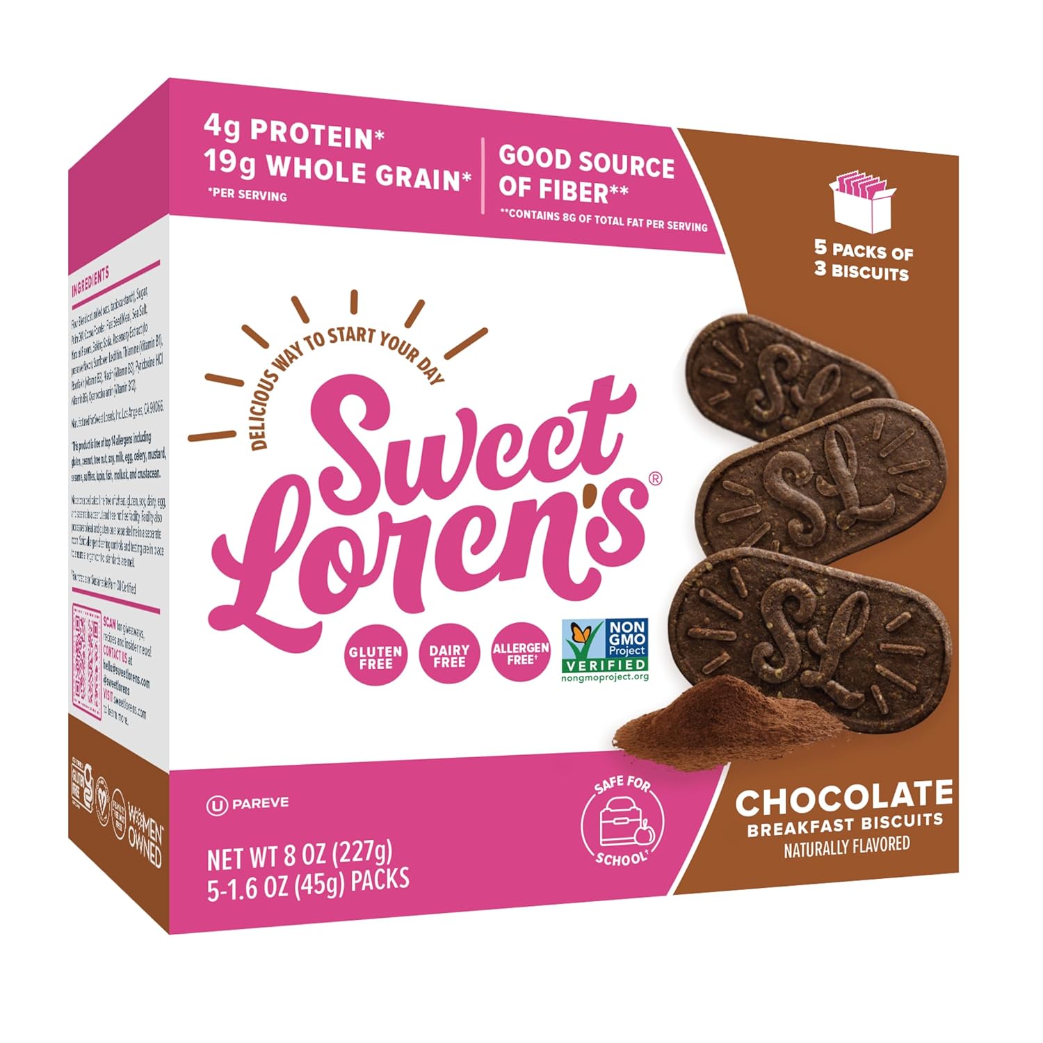 Sweet Loren's Gluten Free & Vegan Chocolate Breakfast Biscuits