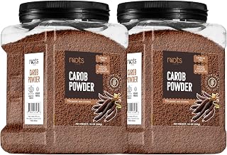 Roots Circle Premium Carob Powder Unsweetened, Kosher Bulk 28oz - Cocoa Powder Alternative | Rich in Fiber Caffeine Sugar-Free Chocolate Substitute Great for Smoothies, Cookies, and Yogurt