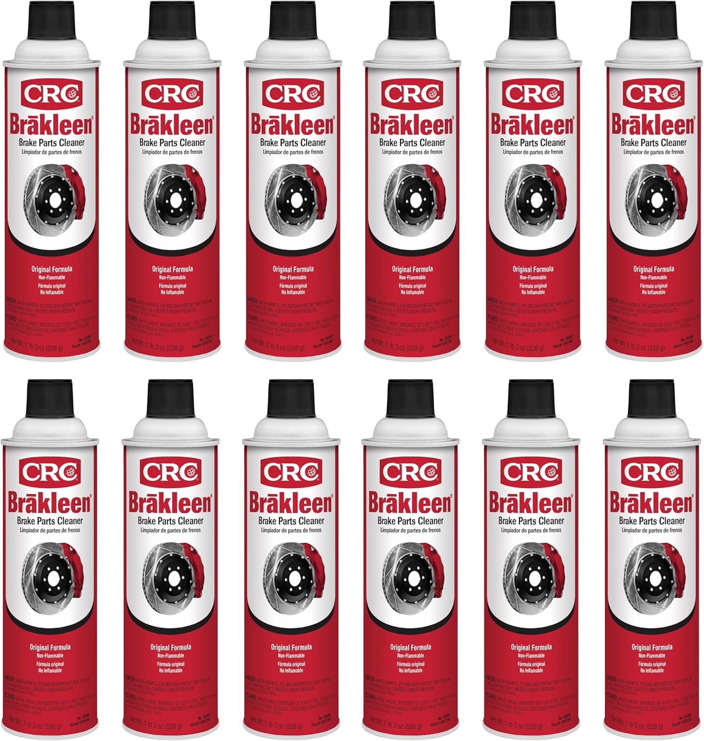 CRC Brakleen 1003706 Brake Cleaner Spray Non-Flammable, 19 oz, [12 Pack]