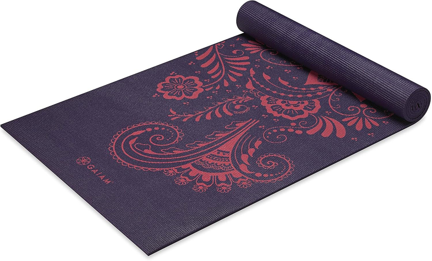 Gaiam Premium Yoga Mat, 6mm Thick Print Mat