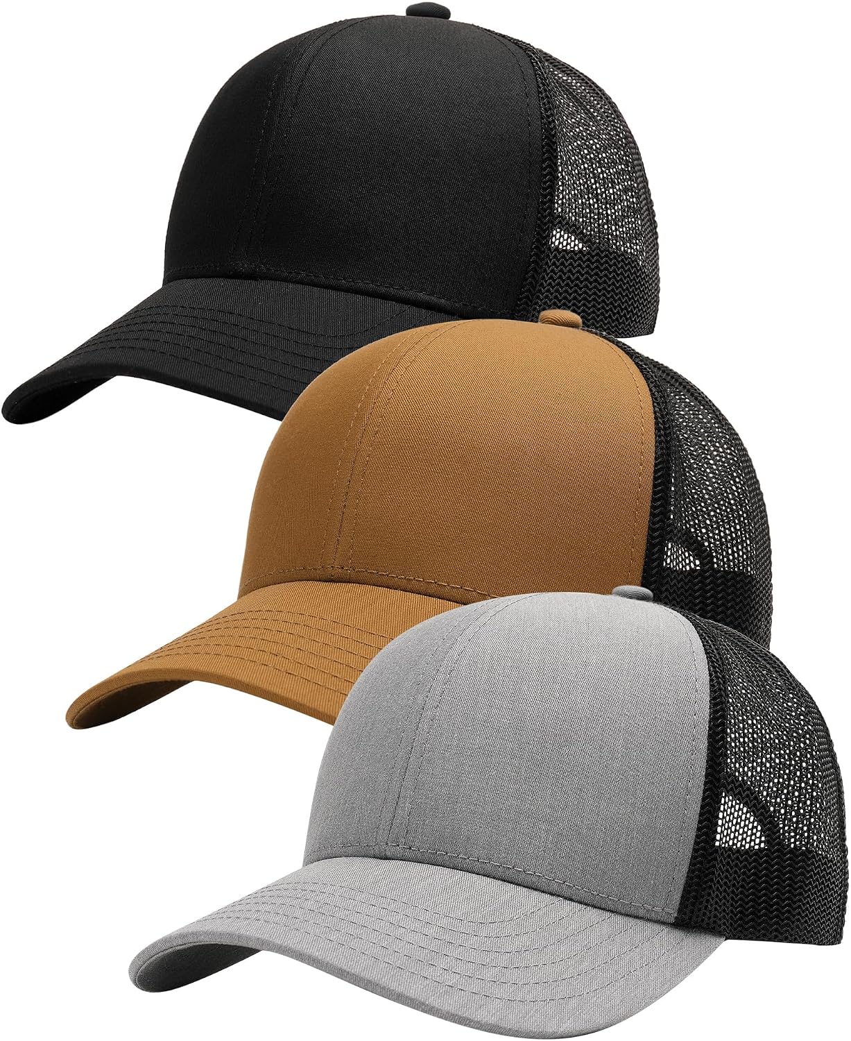 FURTALK Mens Trucker Hat Structured Mesh Baseball Cap Adjustable Classic Mens Hat