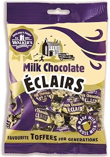 Walkers' Nonsuch Milk Chocolate Eclairs | with Whole Milk & Butter | Imported from the UK | British Classic Sweet Candy | Milky Flavored Dessert for Christmas & Parties | 5.29 Oz (150g)