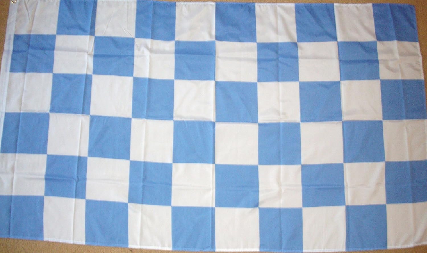 Manchester City Sky Blue and White Checkered 5'x3' Flag by 1000 Flags