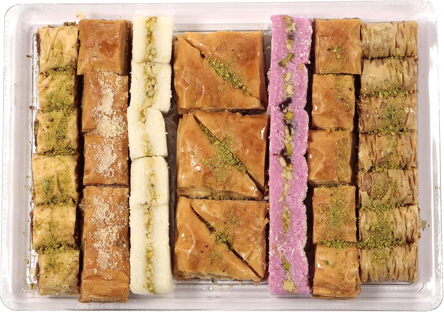 Dorri - Baklava Premium Assorted 1kg | Luxurious Handmade Baklava with Premium Nuts, Including Coconut Pistachio & Coconut Cranberry (Available from 250g to 1kg)