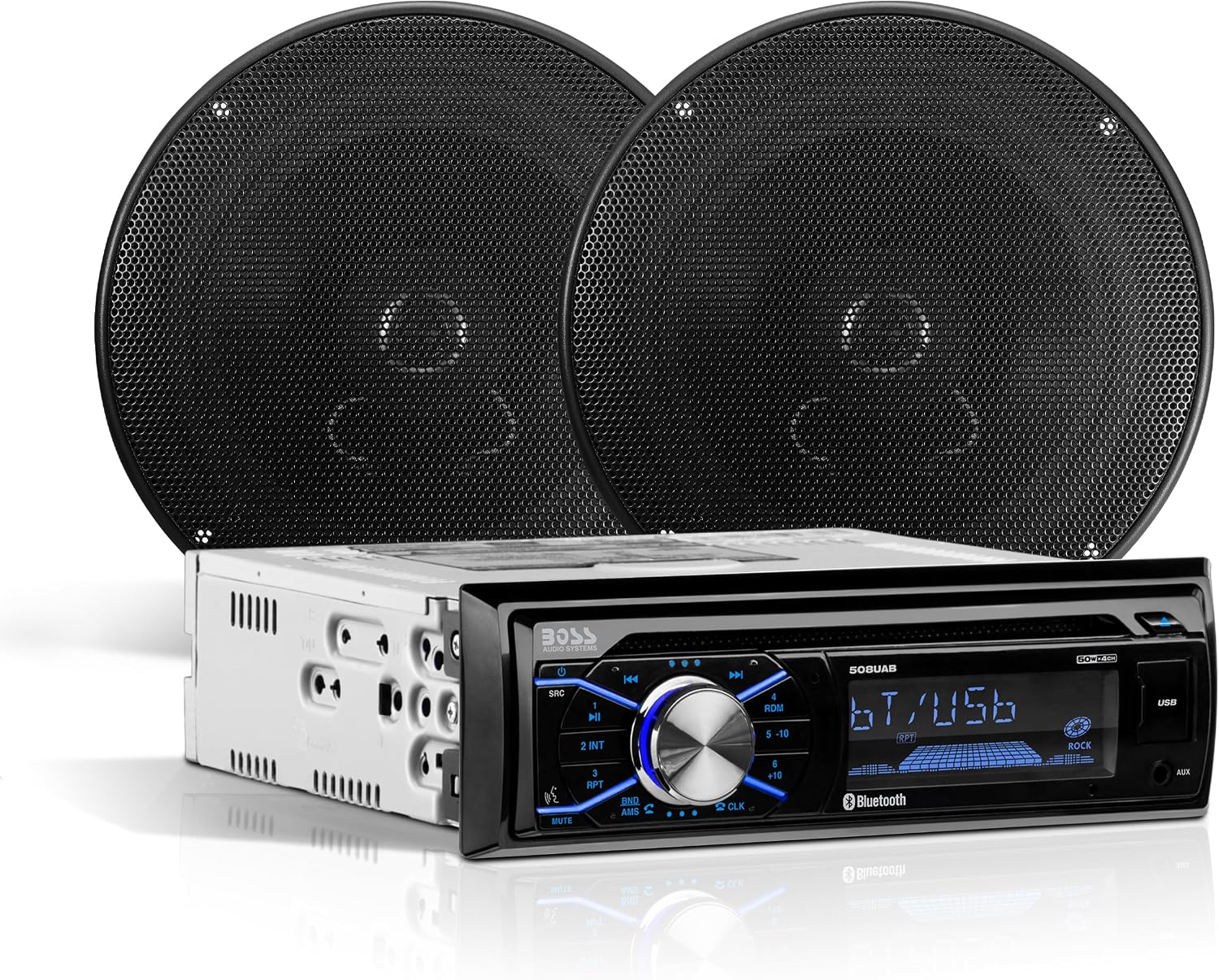 BOSS Audio Systems 656BCK Car Stereo Package, Single DIN, 6.5 Inch Speakers