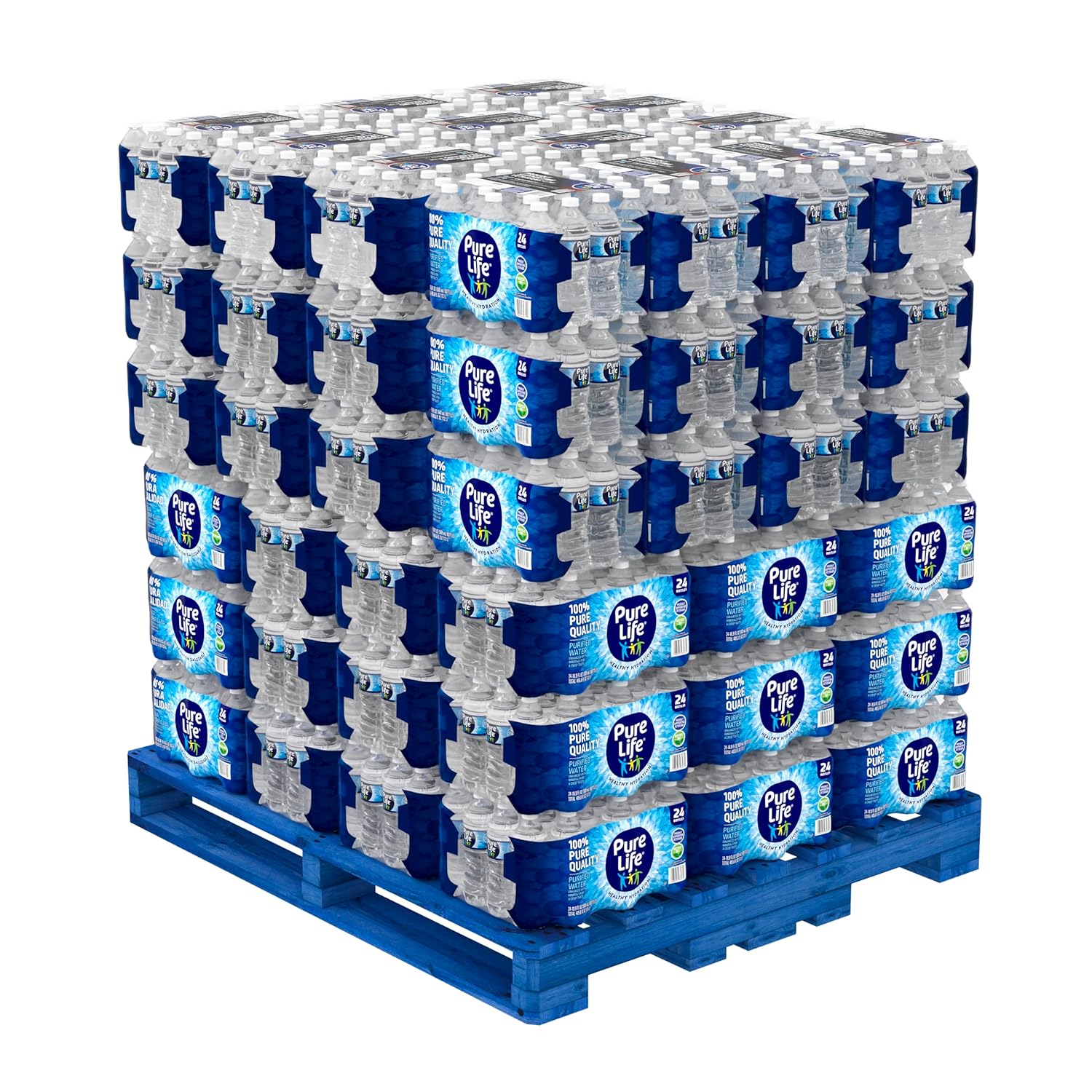 Pure Life, Purified Water, Plastic Bottled Water, Pallet of 78 Cases, Clear, 16.9 Fl Oz (Pack of 78)