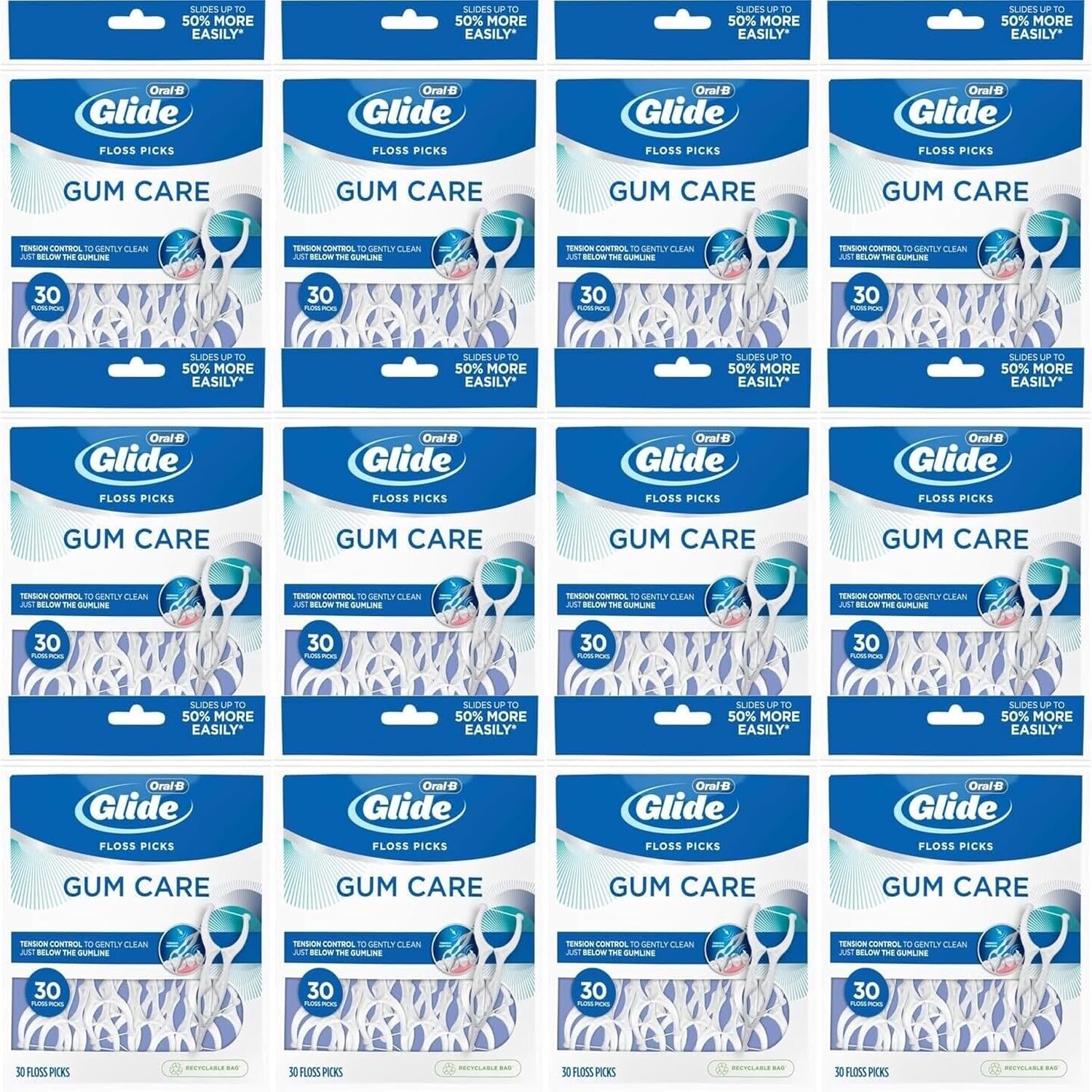 Glide Pro-Health Advanced Floss Picks 30 Ea (Pack of 12)
