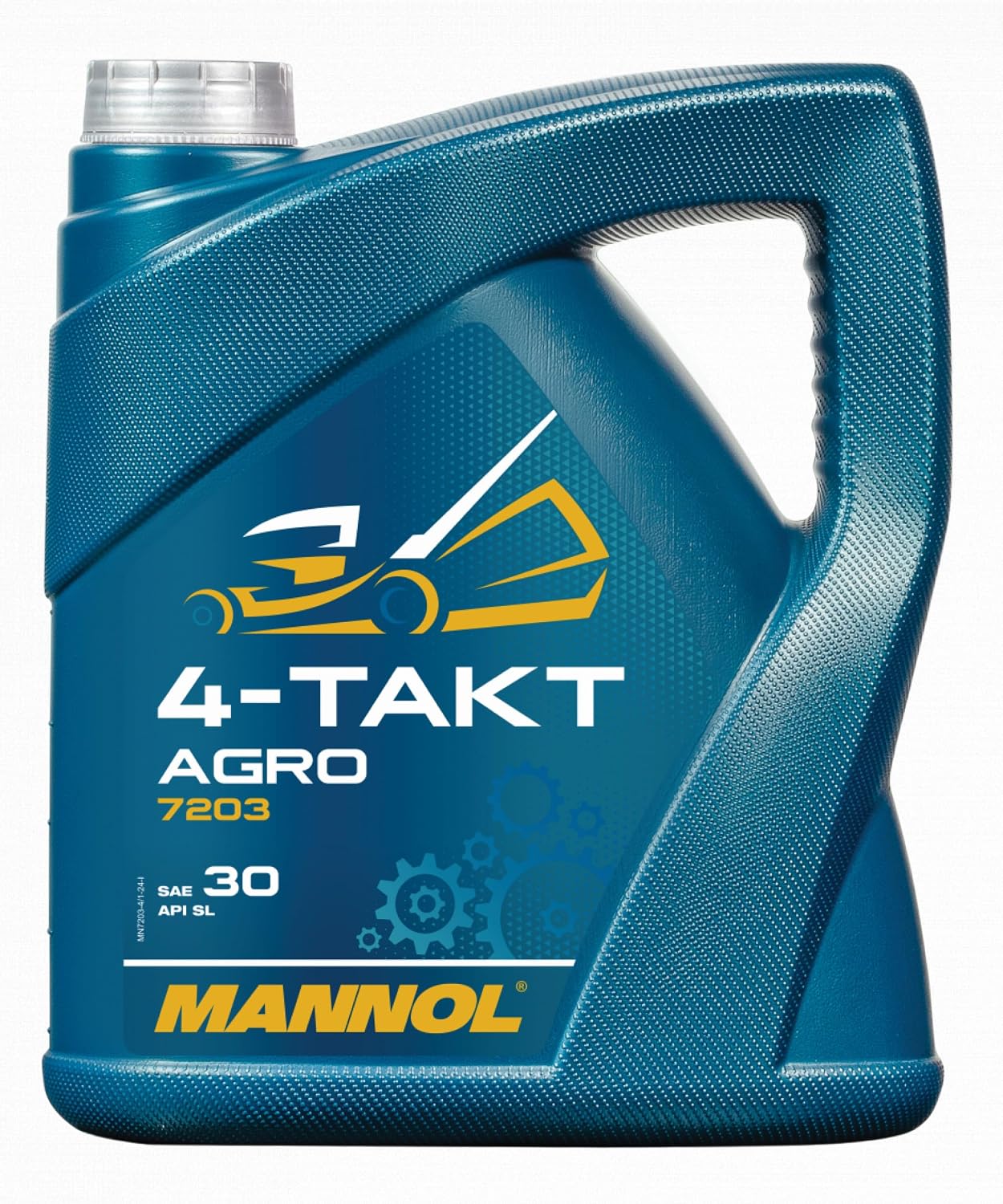 MANNOL 7203 SAE 30 Full Synthetic Lawn Mower Oil, Generator Lubricant, 4L | Premium 4-Stroke Small Engine Oil, Professional Grade Formula, for Everyday Vehicle Maintenance, Trusted Automotive Care
