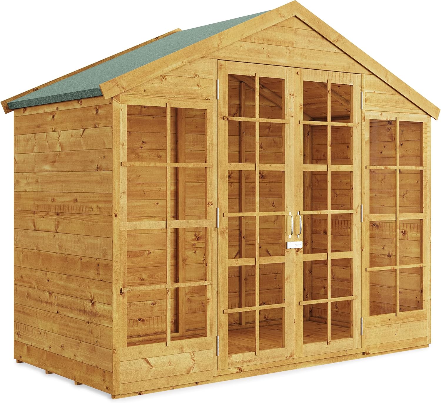 BillyOh Summerhouse Log Cabin 4 x 8 Wooden Garden Storage Shed Summer House Harper Apex Summerhouses (4x8)