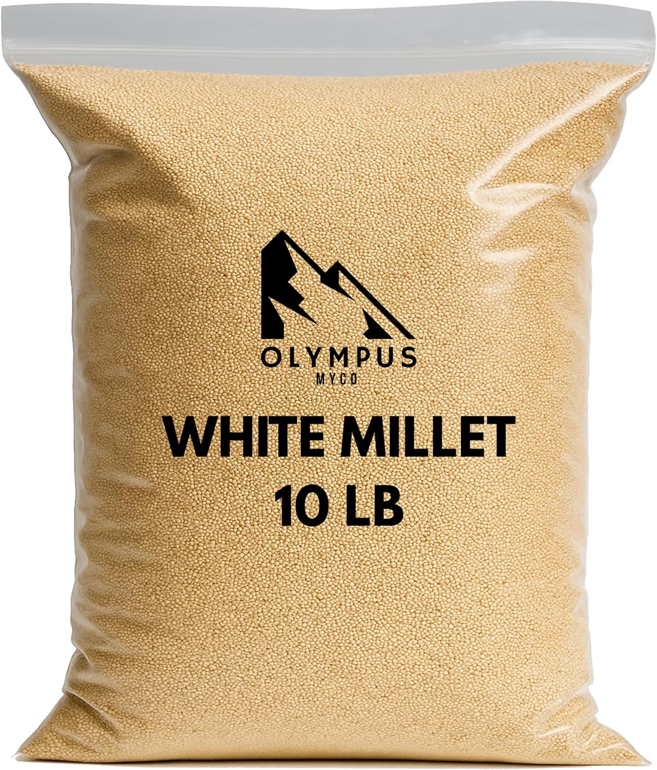 Olympus Myco White Proso Millet Seed, All-Natural Non-GMO Premium Wild Bird Food for Finches, Doves, Songbirds, Buntings & More (10 lb)