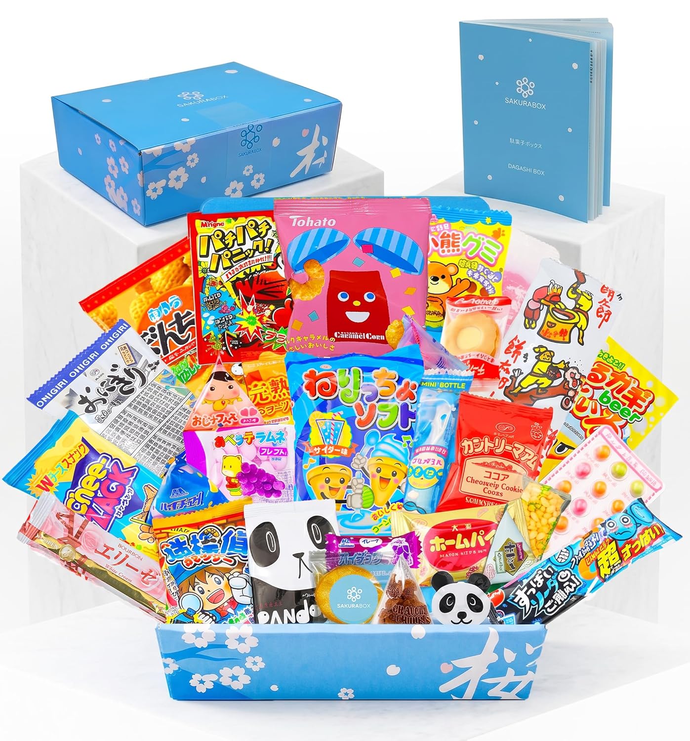 Sakura Box Japanese Snacks & Candy Gift Box 30 Piece Dagashi Set