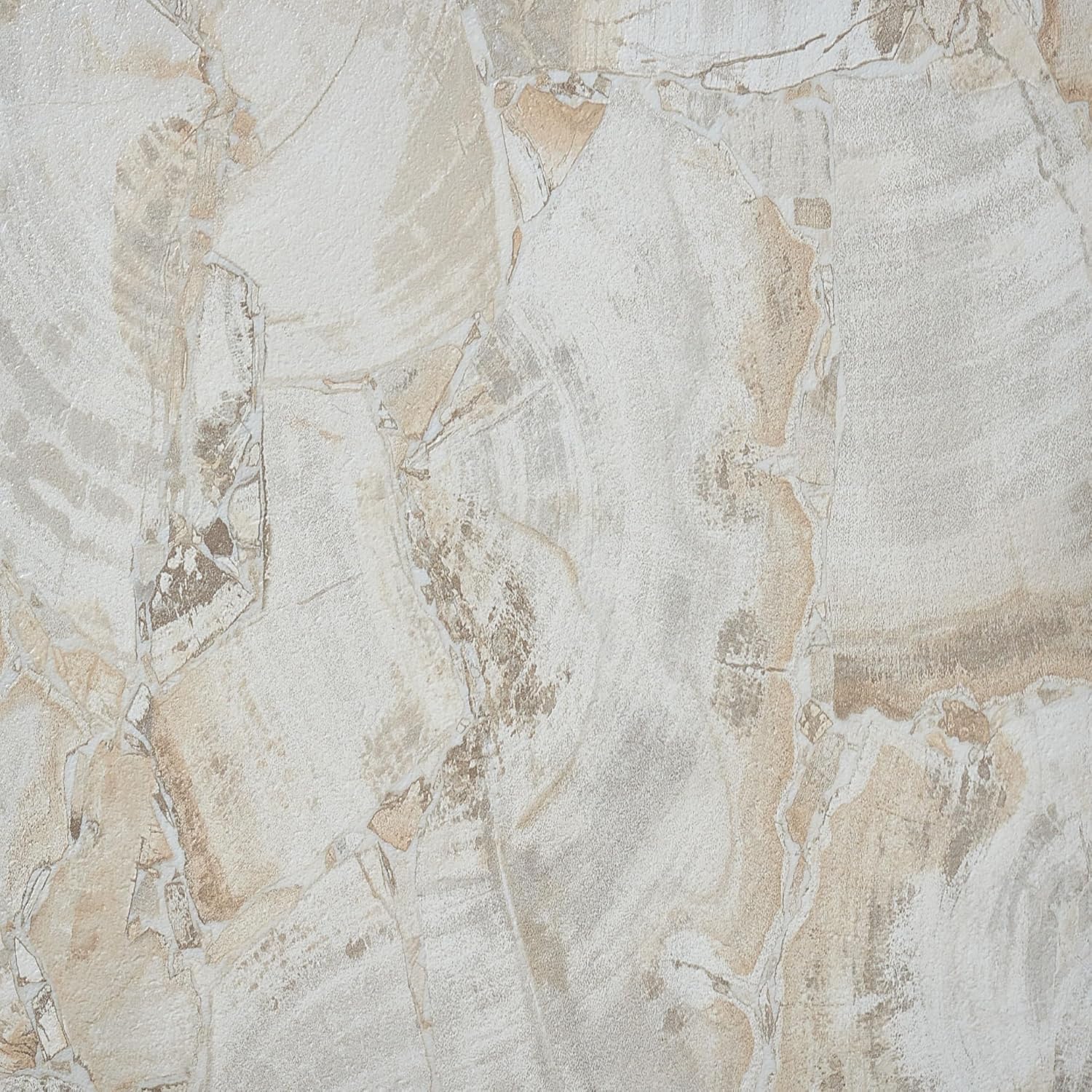 NOVECRAFTO Vinyl Floor Tiles - 30 Pack / 30sqf (2.79 sqm) - 12x12 inch (30.5x30.5cm) - Beige Marble Flow - Peel and Stick - For Kitchen, Living Room and Bathroom