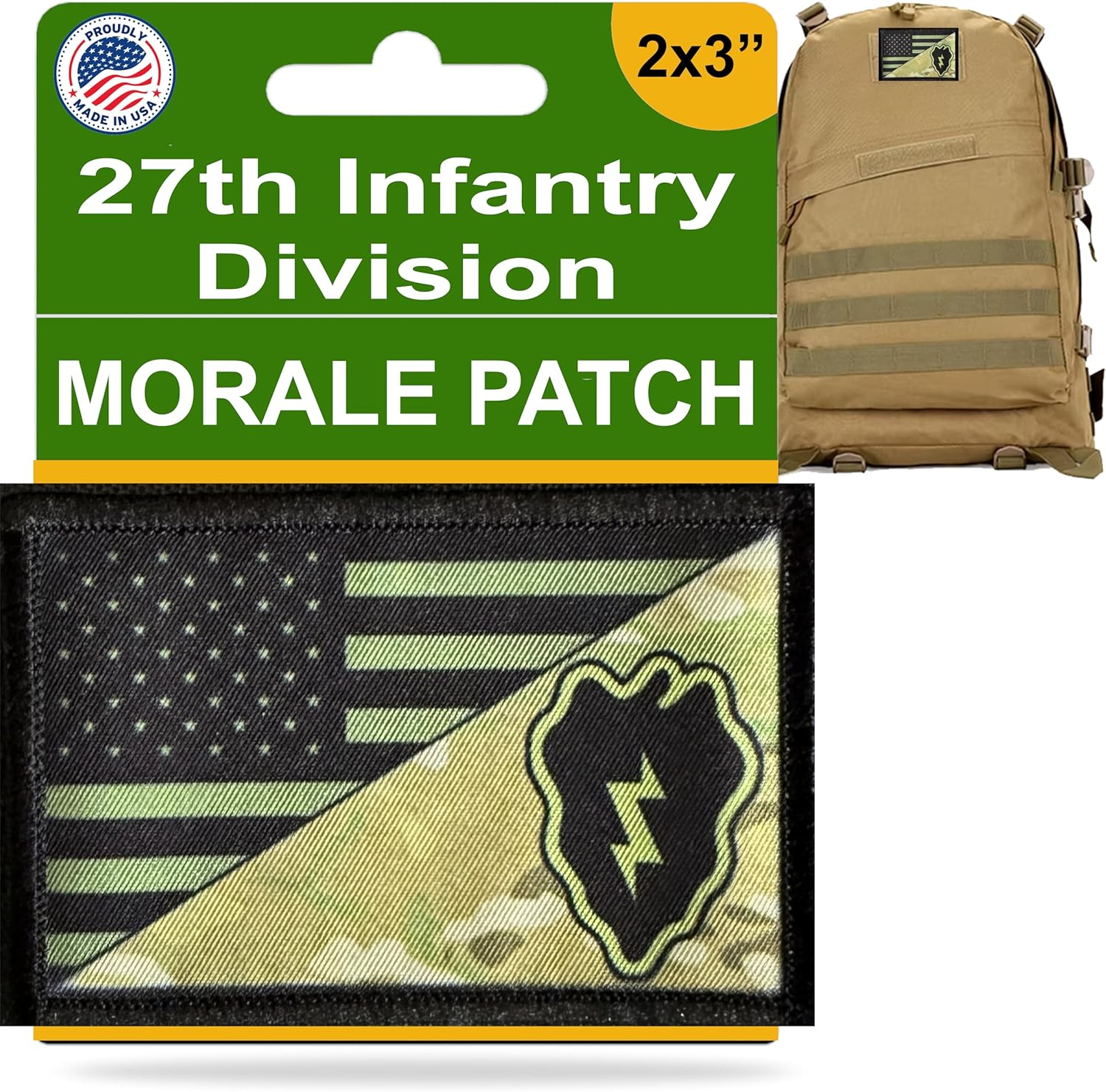 Subdued 25th Infantry Morale Patch | 25th ID USA Flag Patch by Redheadedtshirts | US Army Patches for Your Backpack, Rucksack, Tactical Vest, Gear, hat or Plate Carrier | 2x3 Hook and Loop