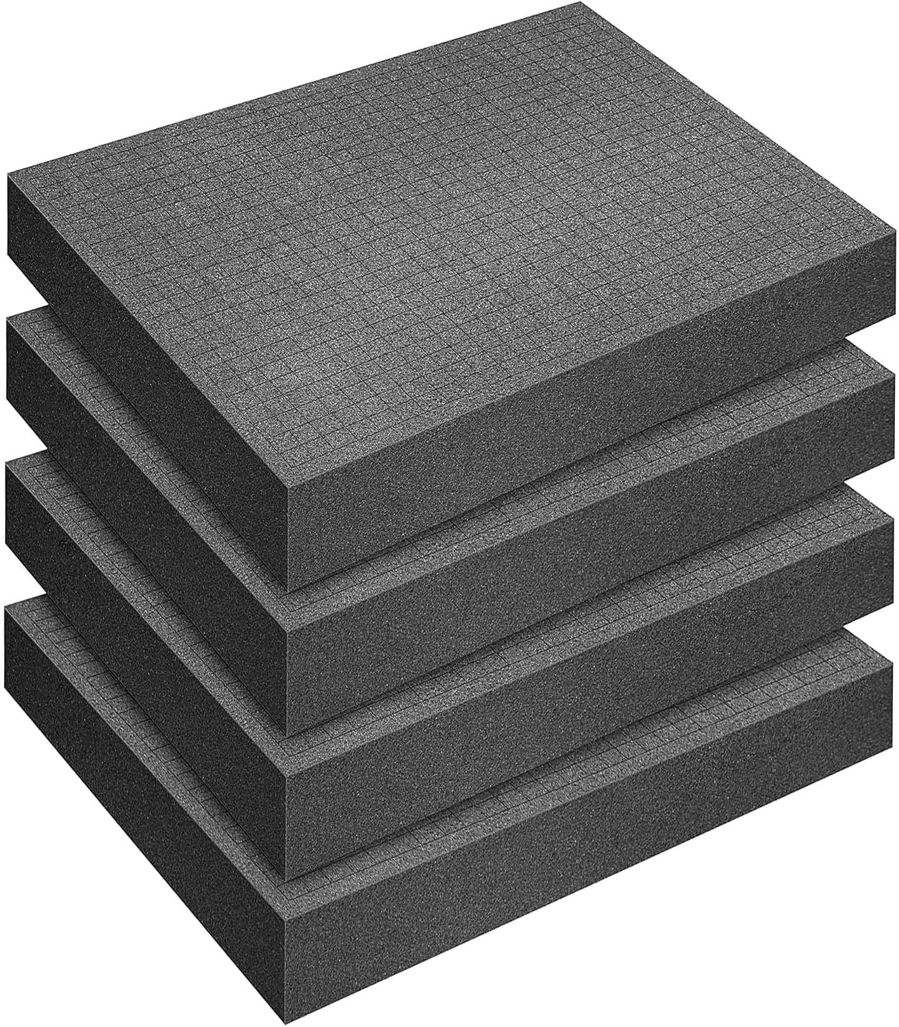 DECOHS 4 Pcs Pick Apart Foam Insert, 16'' x 12'' x 2'' Pre Cube Sheet Foams