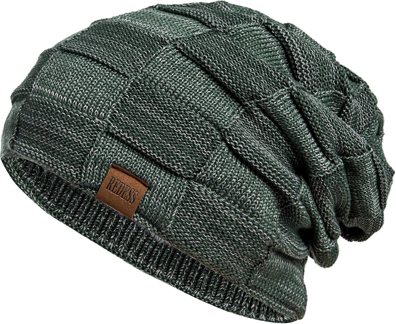 REDESS Beanie Hat for Men Winter Warm Hats Knit Slouchy Thick Skull Cap