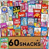 CRAVEBOX Snack Box (60 Count) Easter Pack Care Package Gift Basket Adult Kid Guy Girl Women Men Birthday College Student Office Back to School