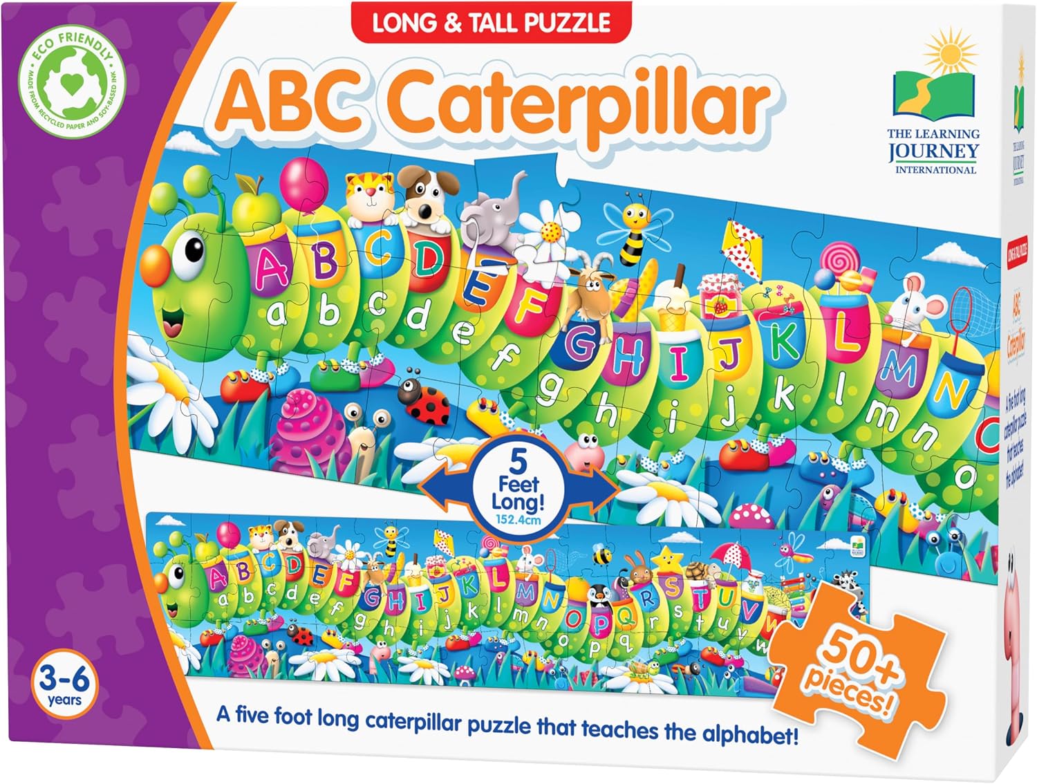 The Learning Journey Long And Tall Floor Puzzle ABC Caterpillar
