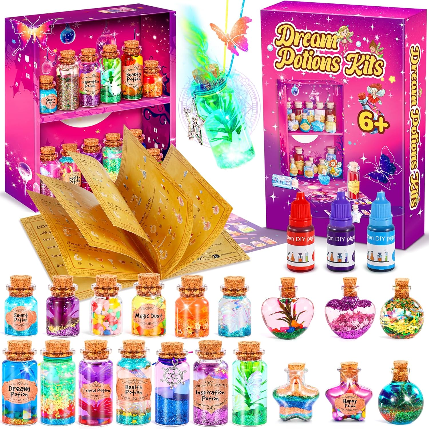 Subtail Potion Making Kit Children - Craft Kits for Kids - Christmas Gifts for 6 7 8 9 10 Year Olds Girls - Potions Kits for Kids Girls Toys Age 6 7 8 9 10 - Best Halloween Gifts Magic Kid Craft Kit