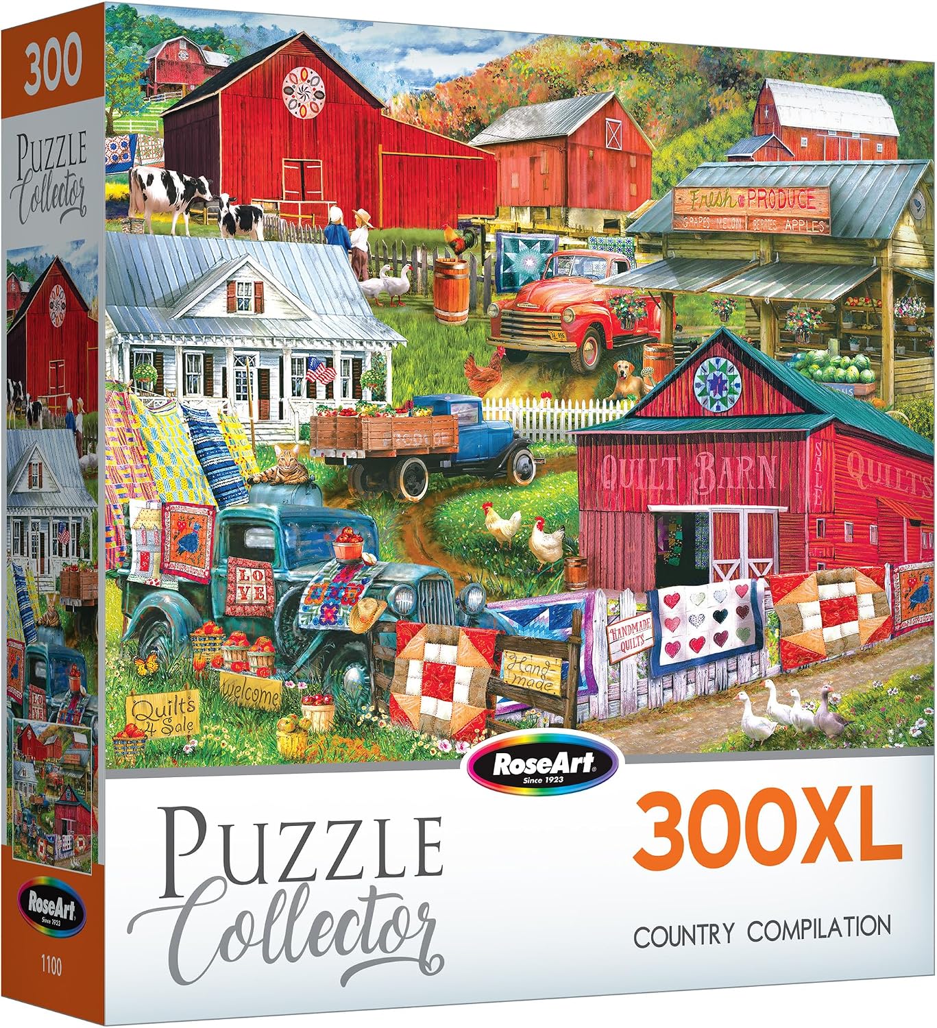 RoseArt - Puzzle Collector- Country Compilation - 300 Piece Jigsaw Puzzle for Adults