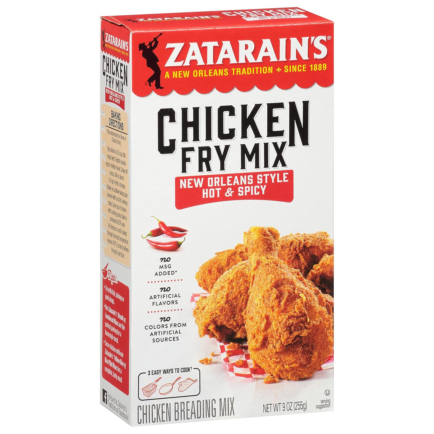 Zatarain's New Orleans Style Hot & Spicy Chicken Fry Mix, 9 oz