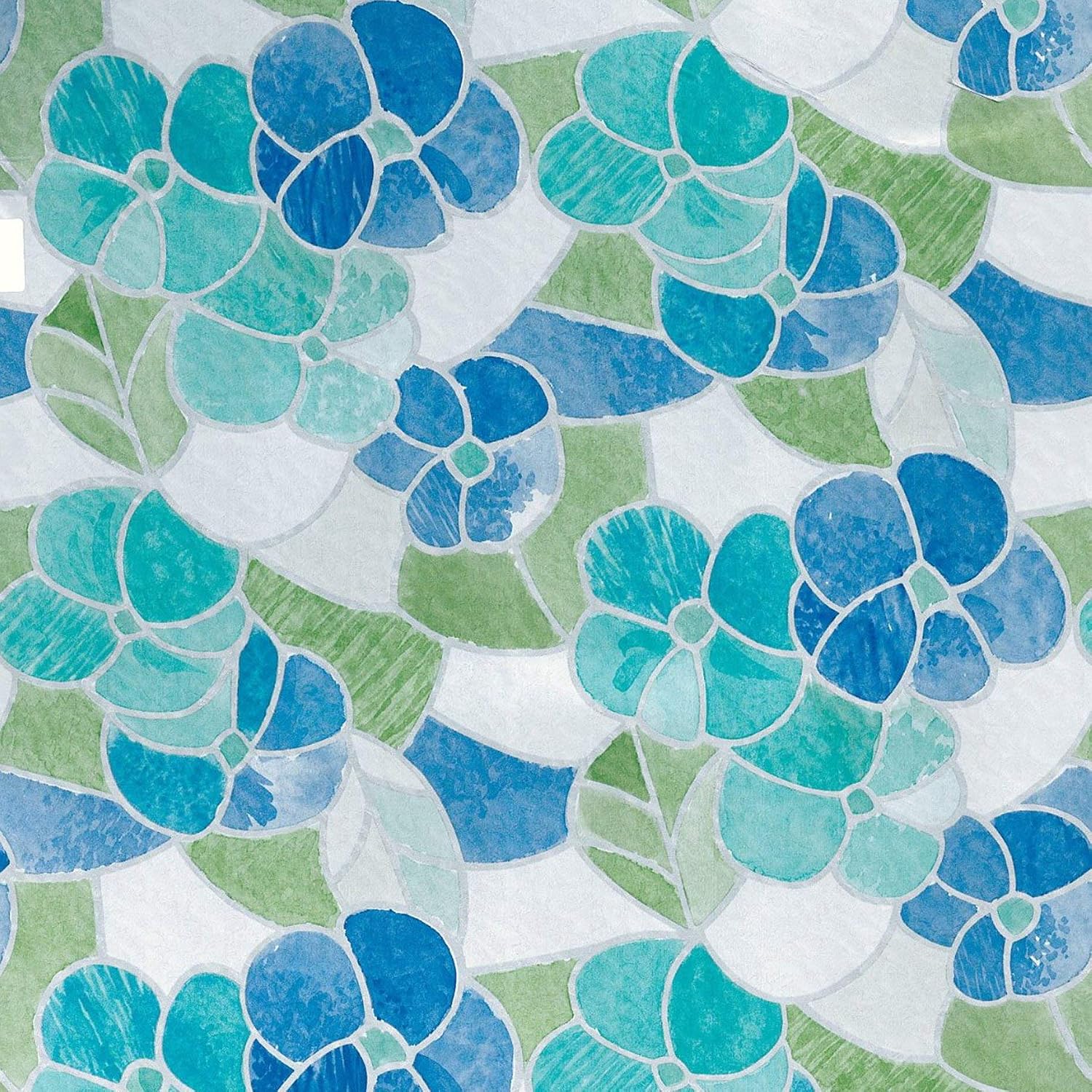 d-c-fix Stained Glass Blue Self-Adhesive Privacy Window Film, 17" x 78"