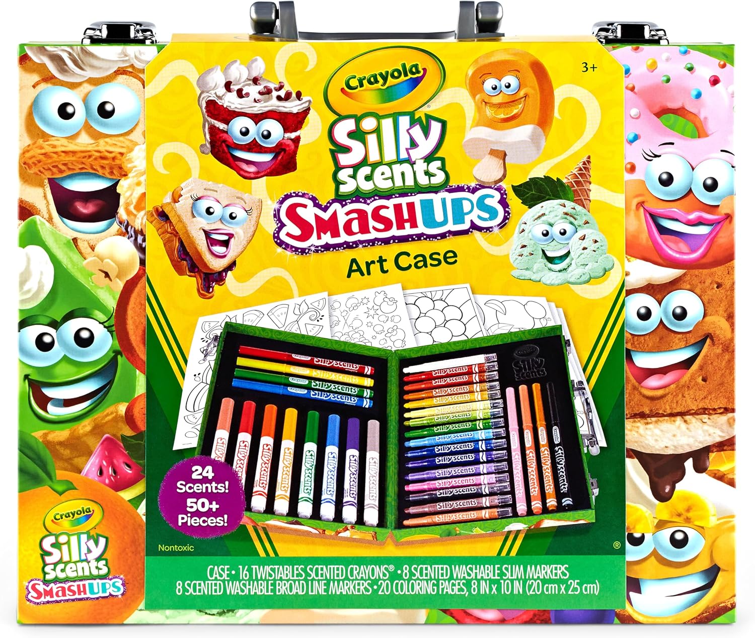 Crayola Silly Scents Mini Inspiration Art Case, Scented Crayons & Markers Set, Art Kit for Kids, Coloring Supplies, Travel Gifts for Kids, Ages 4+