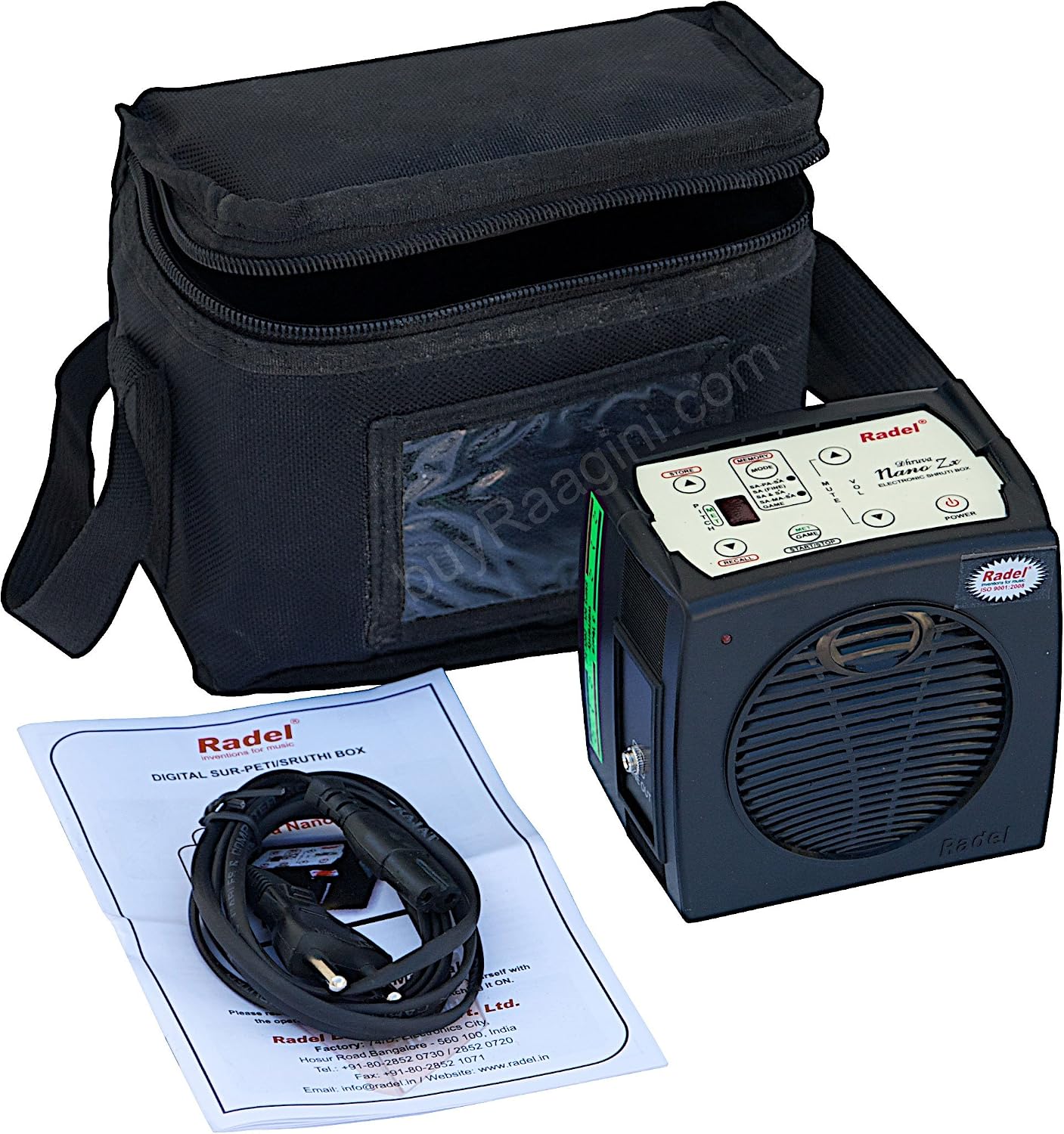Electronic Shruti Box - RADEL Dhruva Nano Zx Shruti Box, Digital Shruthi Box, Surpeti, Shruti Box Sapmer, Bag, Instruction Manual, Power Cord (US-PDI-AFJ)