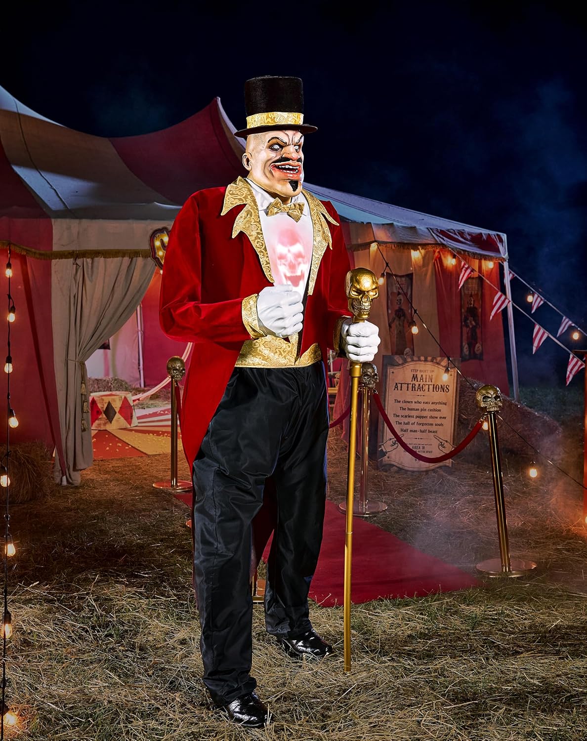 Spirit Halloween 7 Ft Ringmaster Animatronic | Decorations | Animated | Halloween Décor