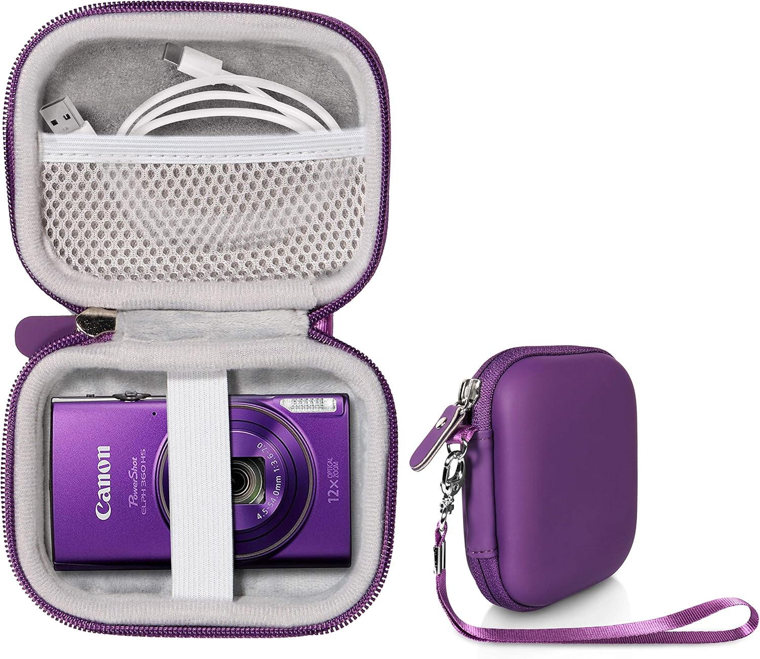 Digital Camera Case for CAMKORY, Fulealfly, Lecran, Sony W800/S, DSCW830; Canon PowerShot ELPH360 HS/ 360/350 HS/350/310/190/180; Kodak PIXPRO Friendly Zoom FZ43, FZ53-BL; Nikon COOLPIX L32